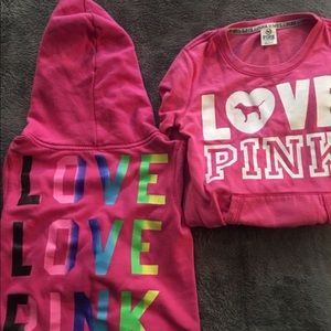2 Pink by Victoria Secret sweaters